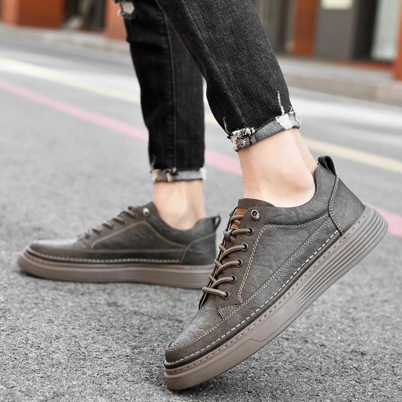 Casual Leather Sneakers Custom Shoe S9893652 - Tuzzut.com Qatar Online Shopping