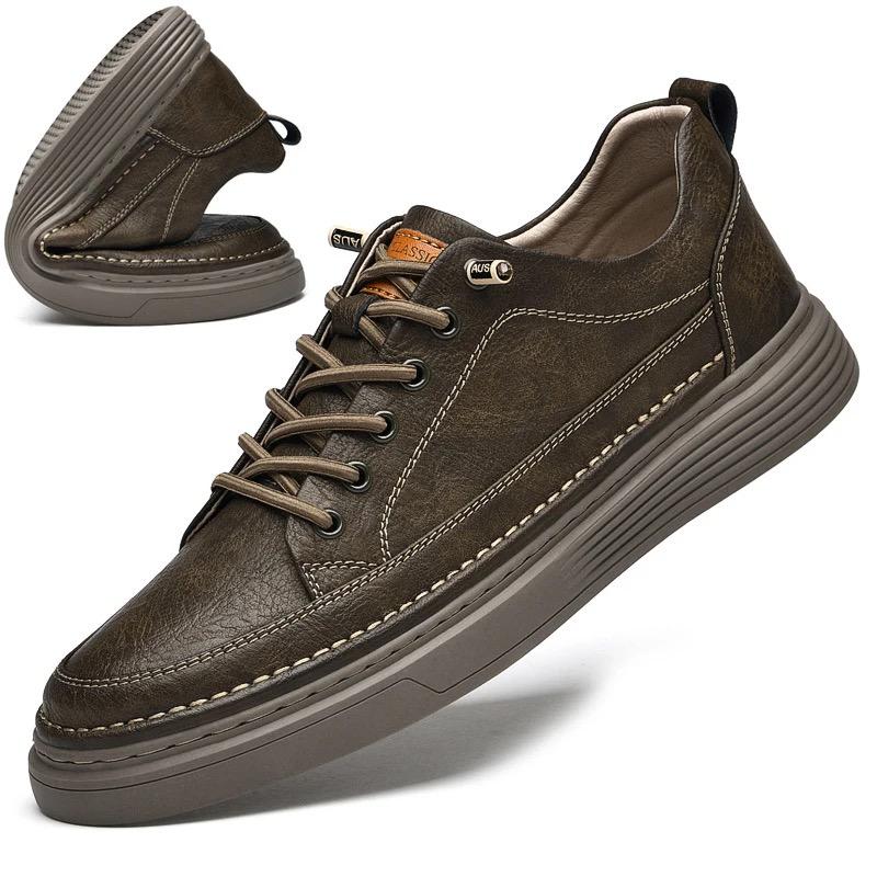 Casual Leather Sneakers Custom Shoe S9893652 - Tuzzut.com Qatar Online Shopping
