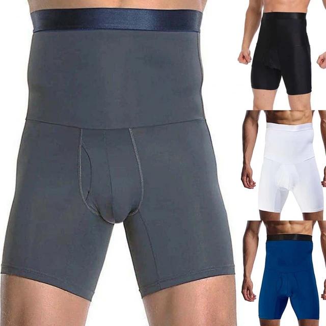 Men High Waist Slimming Underwear Abdomen Boxer Briefs Thin Breathable Compression Shapewear Shorts Elastic Body Shaper X2696364 - Tuzzut.com Qatar Online Shopping
