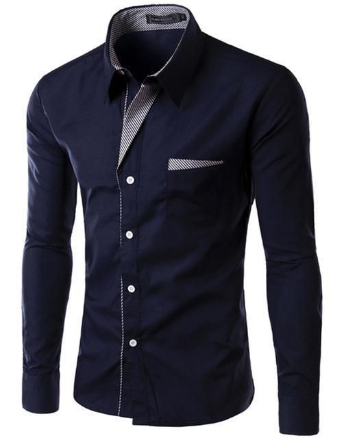 New Fashion Camisa Masculina Long Sleeve Shirt Men Slim fit Design Formal Casual Brand Male Dress Shirt L S4468309 New Fashion Camisa Masculina Long Sleeve Shirt Men Slim fit Design Formal Casual Brand Male Dress Shirt L S4468309