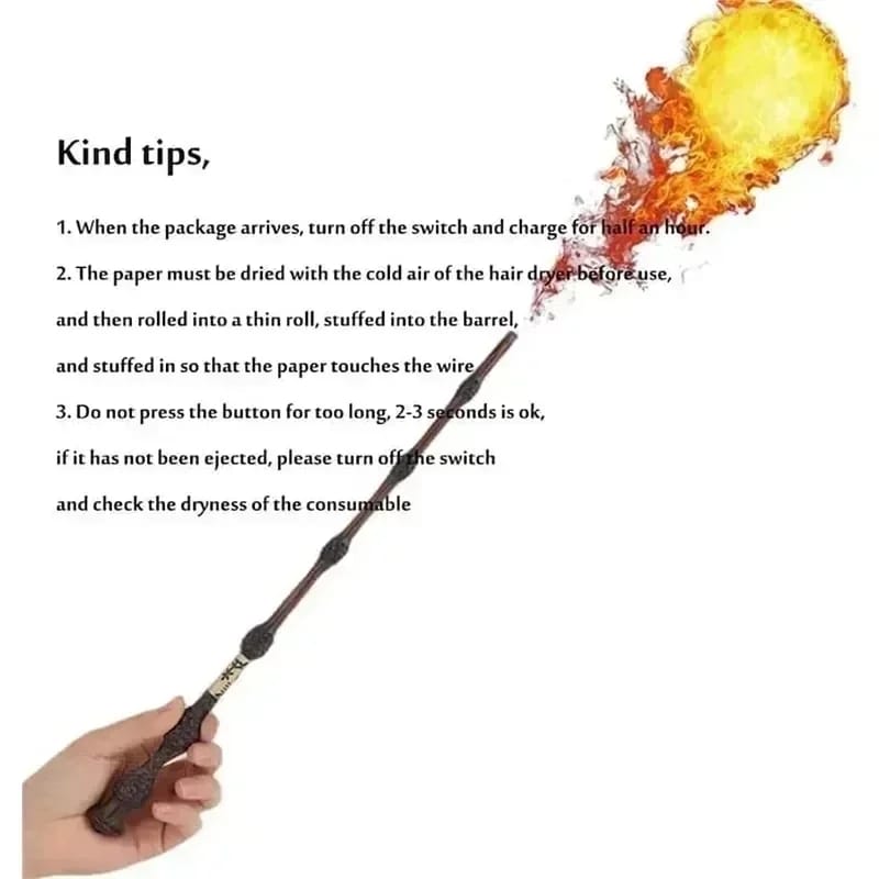 Wizard Fire-breathing Shoot Fire Magic Wand - Tuzzut.com Qatar Online Shopping