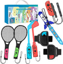 9 in 1 Sports Set for Nintendo Switch - Tennis Racket + Golf Club + Yoga Ring Leg Strap + Games lightsaber etc (Game card /Joy-Pad Not included) JYS-NS236 - Tuzzut.com Qatar Online Shopping