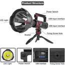 LED Rechargeable Long Lasting Torch Searchlight - W5119 - Tuzzut.com Qatar Online Shopping