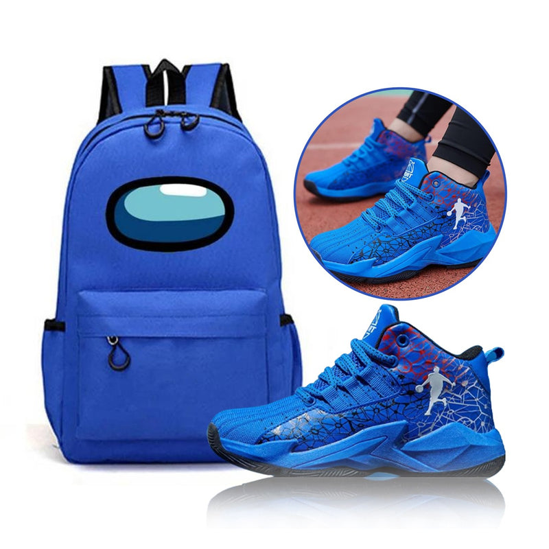 Kids Basketball Shoes With Bag Combo S4597409 - Tuzzut.com Qatar Online Shopping