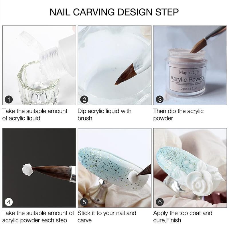 High Quality Acrylic Nail Powder Set for Nail Art - Tuzzut.com Qatar Online Shopping
