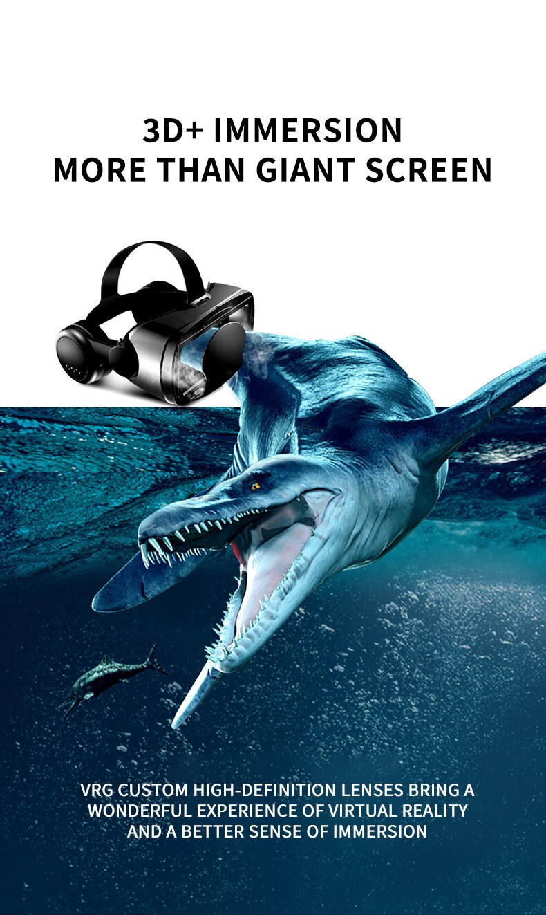 VRG Virtual Reality 3d VR Headset Smart Glass - Tuzzut.com Qatar Online Shopping