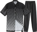 Men's 2 Pcs Floral Hawaiian Outfits Shirts Pants Sets S321654 - Tuzzut.com Qatar Online Shopping