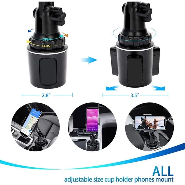 Car Cup Mount Rotating Adjustable Mobile Holder S-21 - Tuzzut.com Qatar Online Shopping