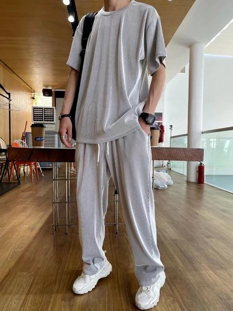 Ice Silk Casual Suit Male Summer Thin Section Handsome Drape Suit TS39 - Tuzzut.com Qatar Online Shopping