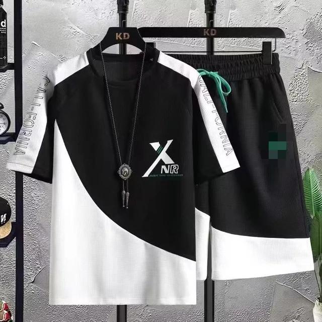 2 Pcs Summer Korean High Street Fashion T-Shirt & Shorts Set TS37 2 Pcs Summer Korean High Street Fashion T-Shirt & Shorts Set TS37