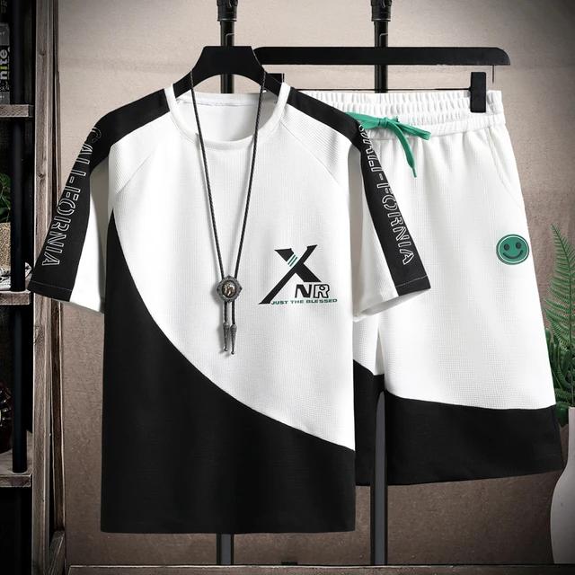 2 Pcs Summer Korean High Street Fashion T-Shirt & Shorts Set TS37 2 Pcs Summer Korean High Street Fashion T-Shirt & Shorts Set TS37