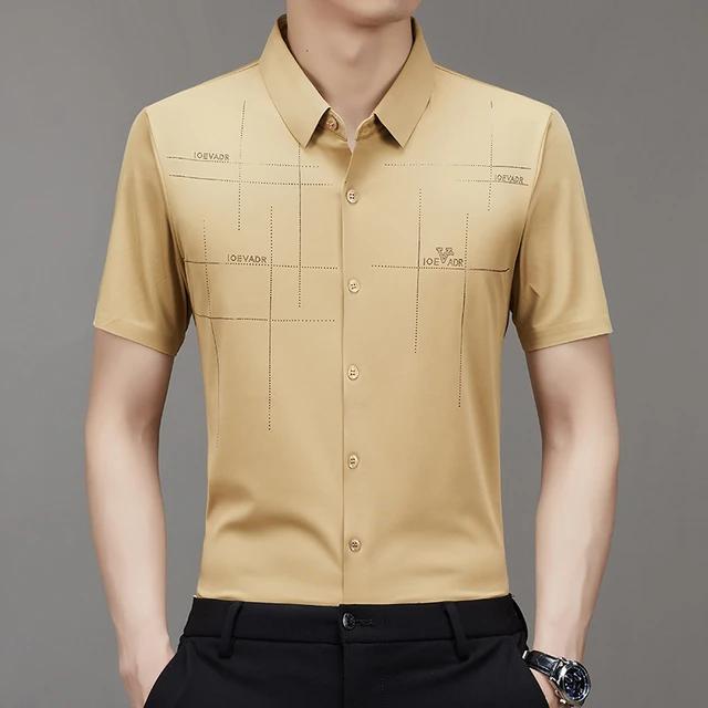 Men s Clothing Printed Casual Short Sleeve Business Formal Textured Summer Shirts TS311 Men s Clothing Printed Casual Short Sleeve Business Formal Textured Summer Shirts TS311