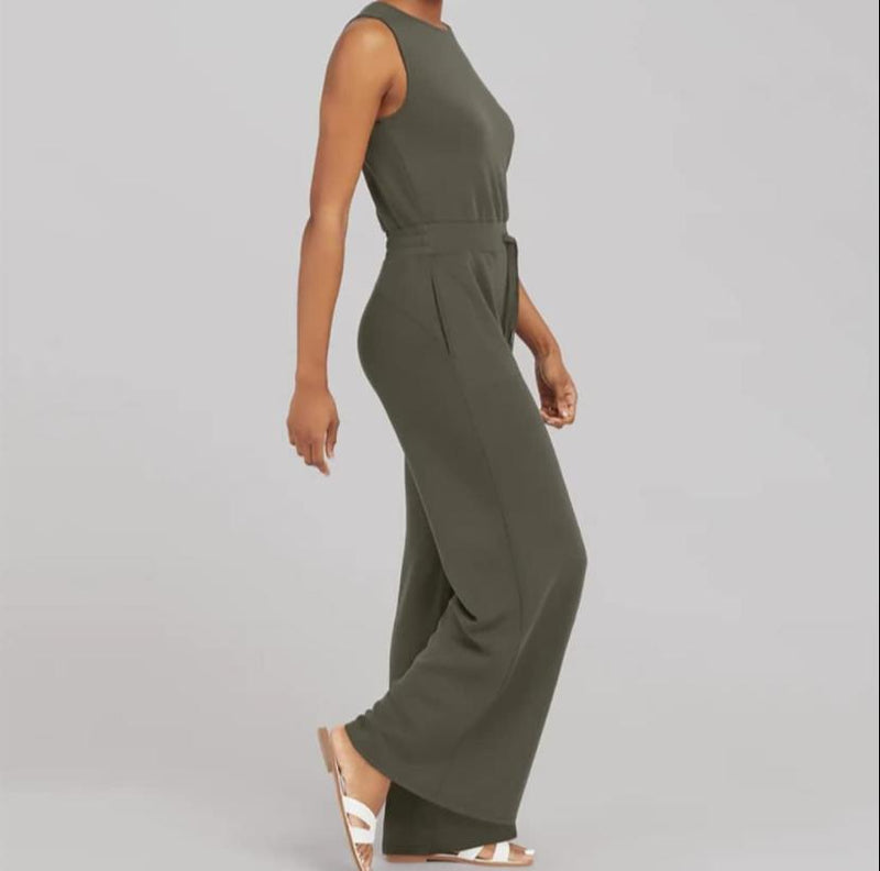 Jumpsuits For Women Wide Leg Pants Sleeveless Dress B-66550 - Tuzzut.com Qatar Online Shopping