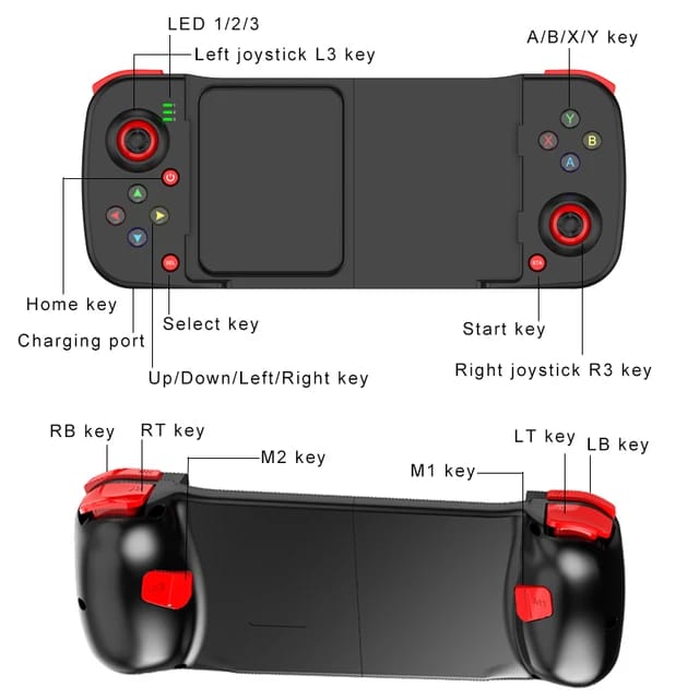 Wireless Bluetooth Compatible Mobile Gaming Controller BSP-D3 - Tuzzut.com Qatar Online Shopping