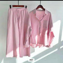 Retro Plus Size Women High Waist Loose Women's 2 Piece Sets TS40 - Tuzzut.com Qatar Online Shopping