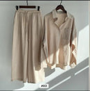 Retro Plus Size Women High Waist Loose Women's 2 Piece Sets TS40 - Tuzzut.com Qatar Online Shopping