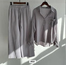 Retro Plus Size Women High Waist Loose Women's 2 Piece Sets TS40 - Tuzzut.com Qatar Online Shopping