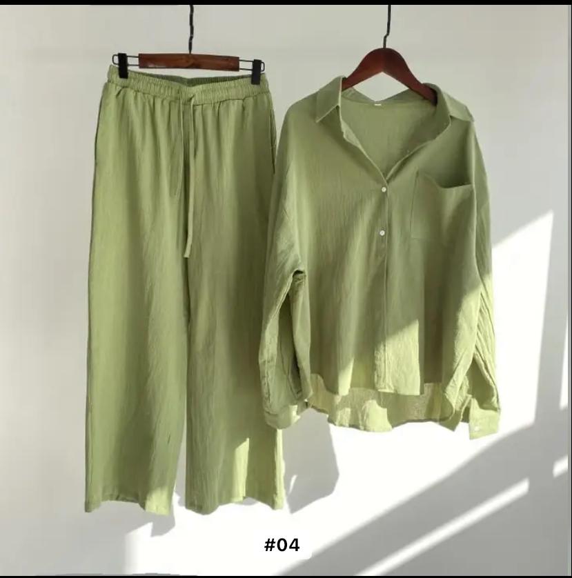 Retro Plus Size Women High Waist Loose Women's 2 Piece Sets TS40 Retro Plus Size Women High Waist Loose Women's 2 Piece Sets TS40