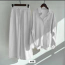 Retro Plus Size Women High Waist Loose Women's 2 Piece Sets TS40 - Tuzzut.com Qatar Online Shopping