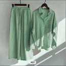 Retro Plus Size Women High Waist Loose Women's 2 Piece Sets TS40 - Tuzzut.com Qatar Online Shopping