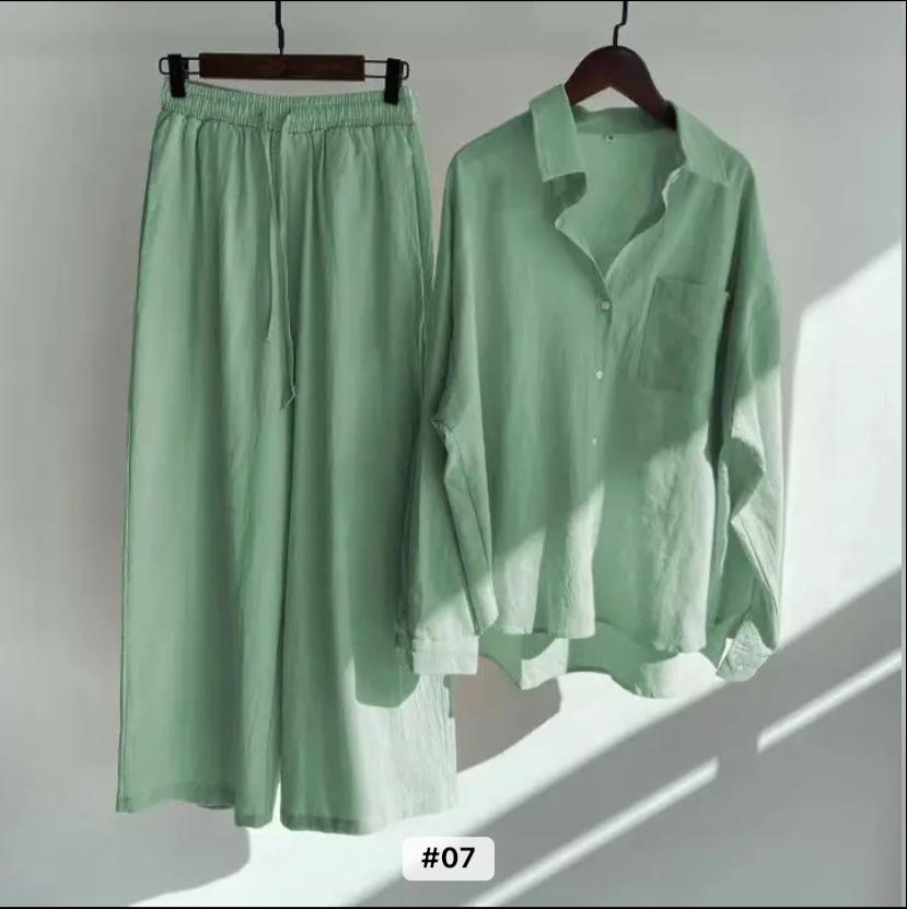 Retro Plus Size Women High Waist Loose Women's 2 Piece Sets TS40 Retro Plus Size Women High Waist Loose Women's 2 Piece Sets TS40