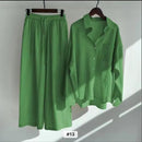 Retro Plus Size Women High Waist Loose Women's 2 Piece Sets TS40 - Tuzzut.com Qatar Online Shopping