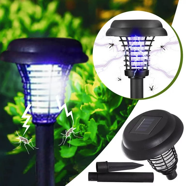 Solar Bug Zapper Waterproof Electronic Insect Killer Lamp for Home Garden Yard - Tuzzut.com Qatar Online Shopping