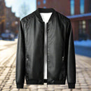 Fashion Men's Leather Jacket PU Leather Jackets Man Plus Size Motorcycle Coat XL S4170697 - Tuzzut.com Qatar Online Shopping