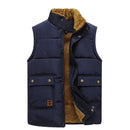 WIEAYUMEI Mens Gilet Fleece Body Warmers Winter Thick Vest Zip up Jacket Lightweight Warm Windproof Coats Outwear S4333058 - Tuzzut.com Qatar Online Shopping