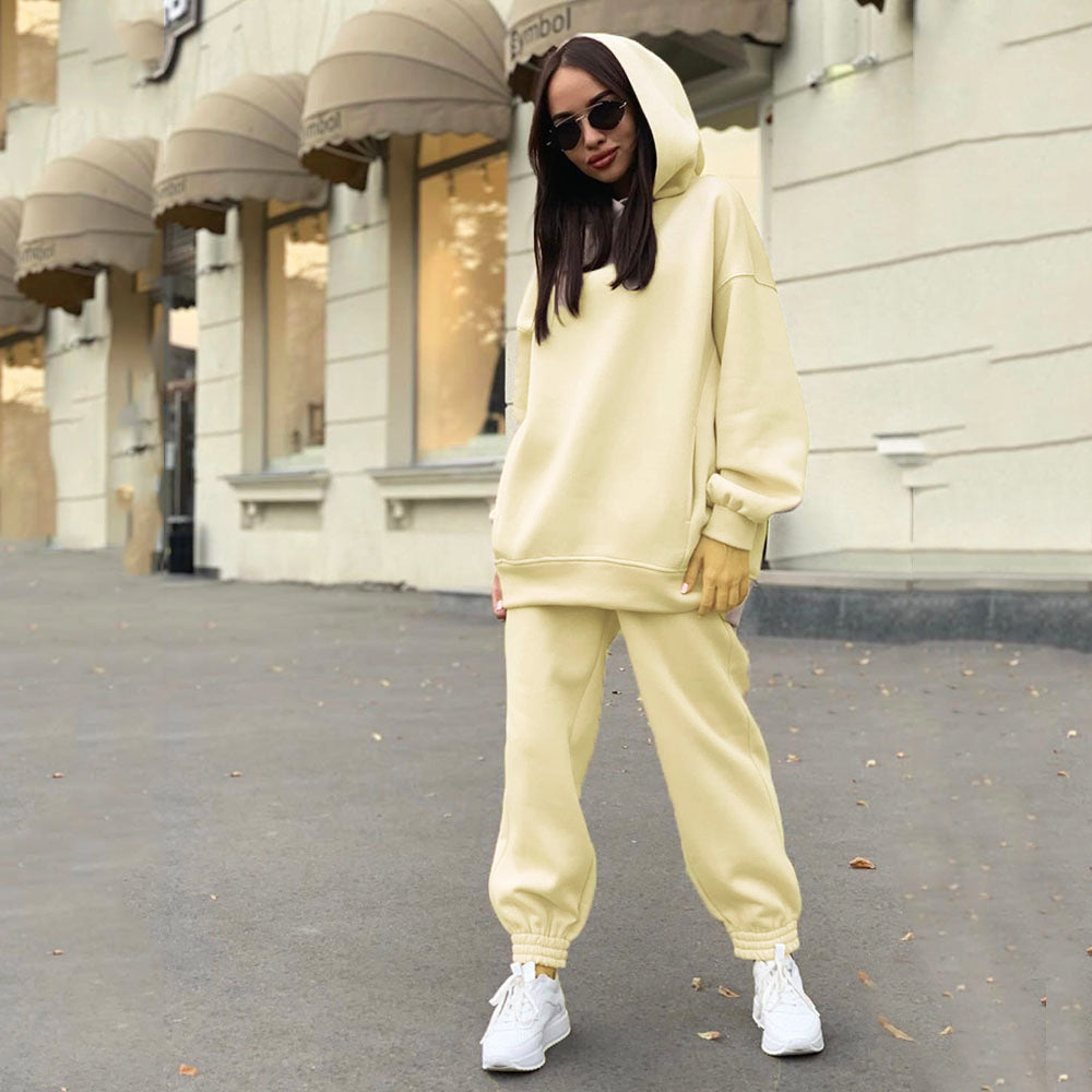 Women's Winter Tracksuit Long Sleeve Hoodie Fashion Outfit 2 Pcs Set - SU924 Women's Winter Tracksuit Long Sleeve Hoodie Fashion Outfit 2 Pcs Set - SU924