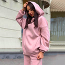 Women's Winter Tracksuit Long Sleeve Hoodie Fashion Outfit 2 Pcs Set - SU924 - Tuzzut.com Qatar Online Shopping