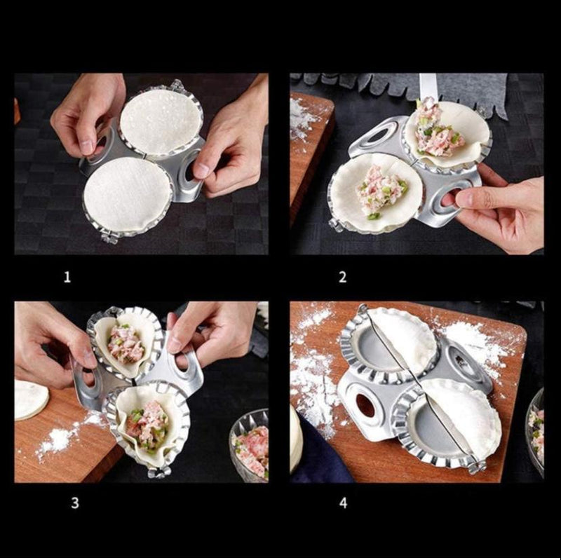 Stainless Steel Double-Head Dumpling Machine Cuts Maker Pasta Wrap SUS304 - Tuzzut.com Qatar Online Shopping