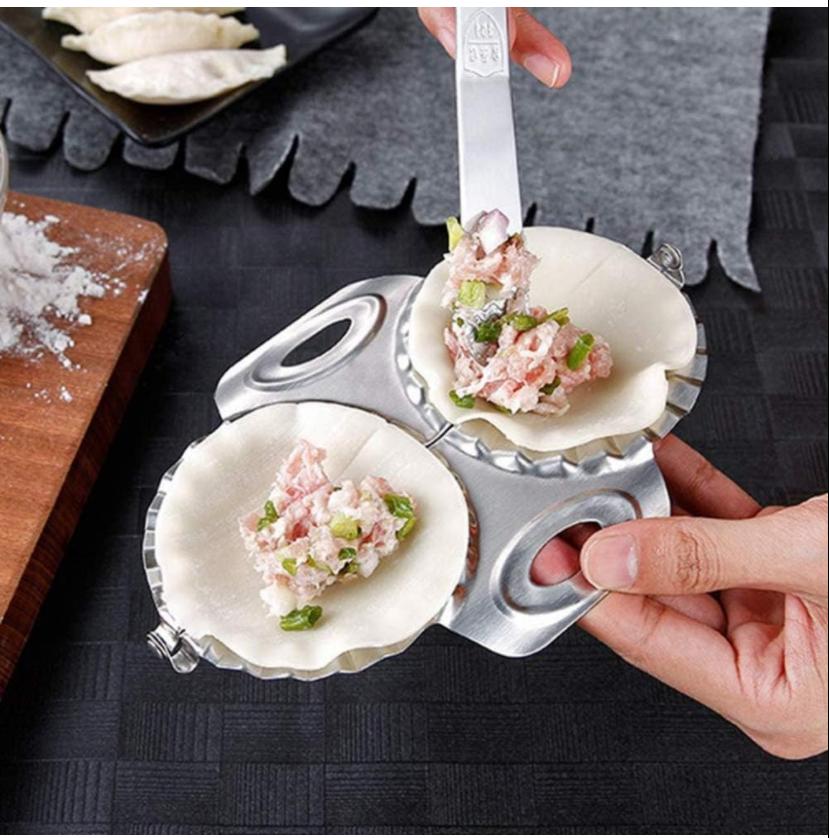 Stainless Steel Double-Head Dumpling Machine Cuts Maker Pasta Wrap SUS304 Stainless Steel Double-Head Dumpling Machine Cuts Maker Pasta Wrap SUS304