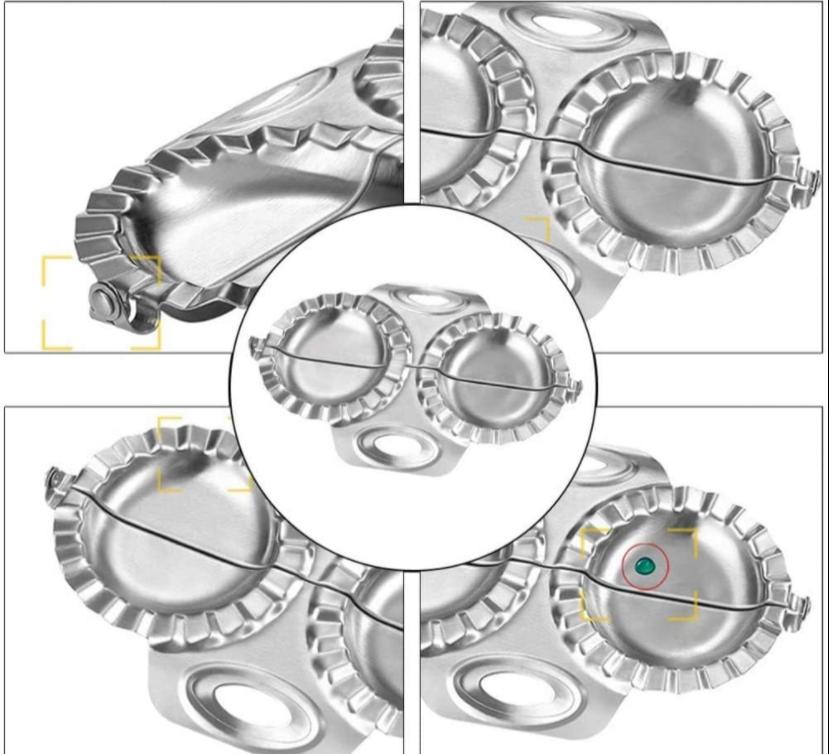 Stainless Steel Double-Head Dumpling Machine Cuts Maker Pasta Wrap SUS304 Stainless Steel Double-Head Dumpling Machine Cuts Maker Pasta Wrap SUS304