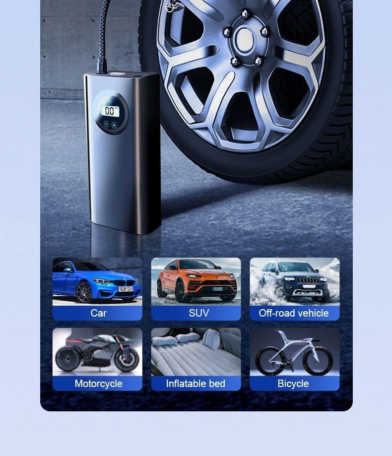 High Quality Rechargeable Portable Mini Tire Air Pump - Tuzzut.com Qatar Online Shopping