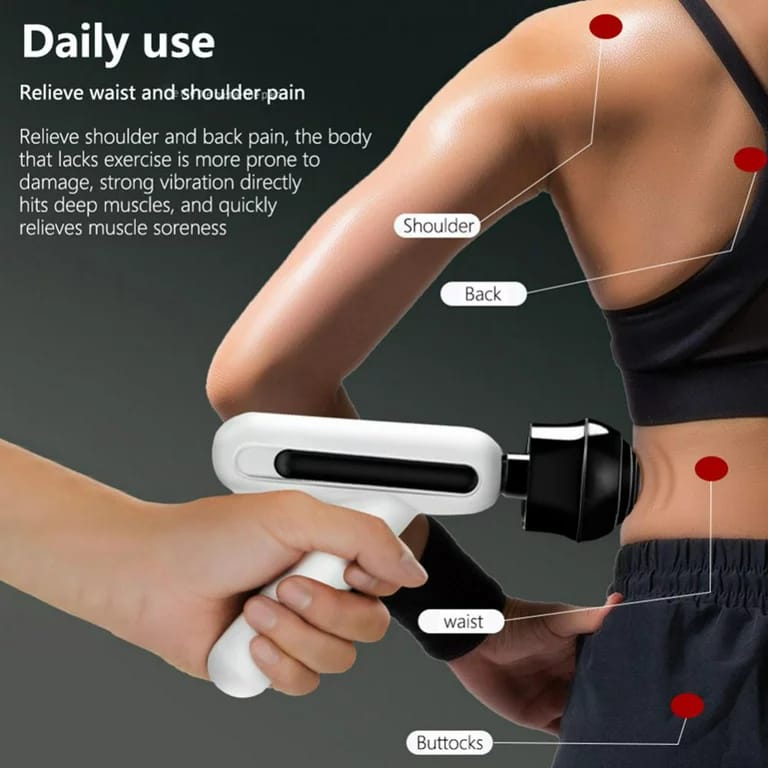 Handheld Deep Tissue Percussion Muscle Massager Fascia Gun 1345 - Tuzzut.com Qatar Online Shopping