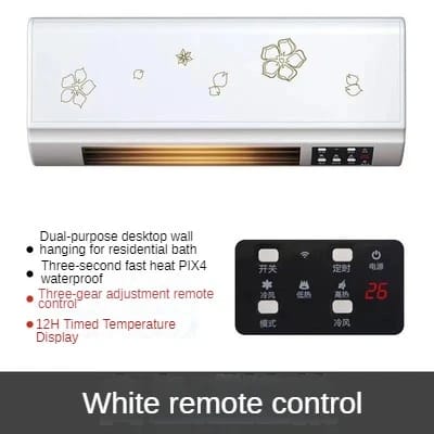 Electric Heater Fan Warm Hot Air Blower Remote Control BO-01 - Tuzzut.com Qatar Online Shopping