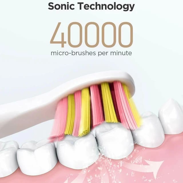 Fairywill Electric Sonic Waterproof Powerful Cleaning Toothbrush with 2 Replacement Brush 507 - Tuzzut.com Qatar Online Shopping
