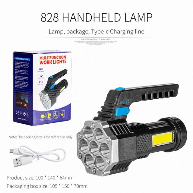 Multifunction High power LED flashlight camping torch 7 lamp beads - Tuzzut.com Qatar Online Shopping