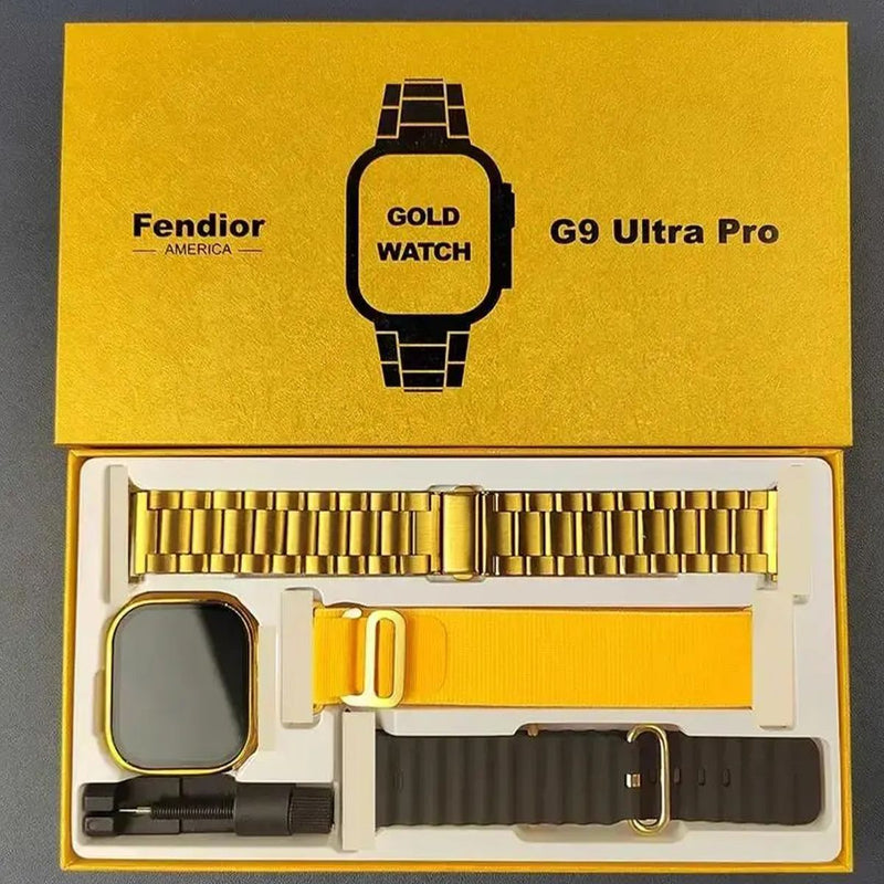 G9 Ultra Pro Gold Smart Watch Series 9 NFC - Tuzzut.com Qatar Online Shopping