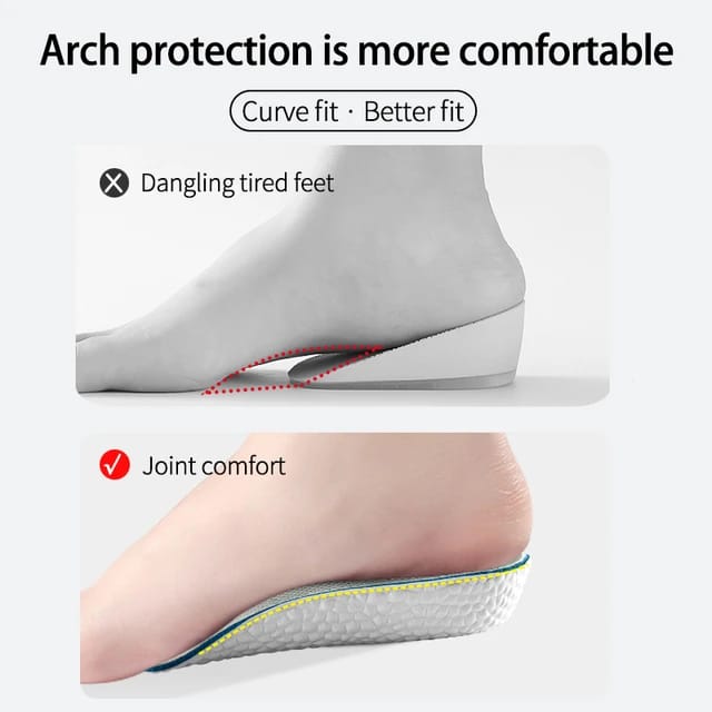 Height Increase Insoles Men Women Shoes Flat Feet Arch Support Pads - Tuzzut.com Qatar Online Shopping