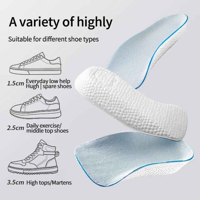 Height Increase Insoles Men Women Shoes Flat Feet Arch Support Pads - Tuzzut.com Qatar Online Shopping