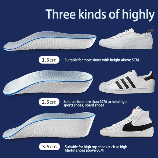 Height Increase Insoles Men Women Shoes Flat Feet Arch Support Pads - Tuzzut.com Qatar Online Shopping