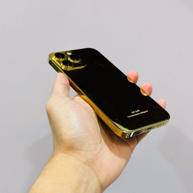 Luxury Gold Plated housing back IPhone Case 13 Pro Max - Tuzzut.com Qatar Online Shopping