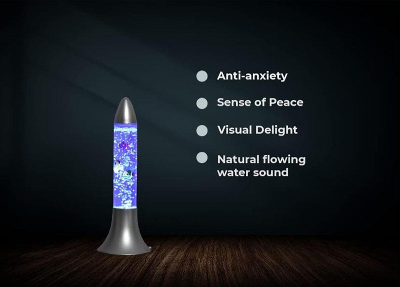 Aqua Bubble Lamp Artificial Aquarium with Fish Rocket 3923 - Tuzzut.com Qatar Online Shopping