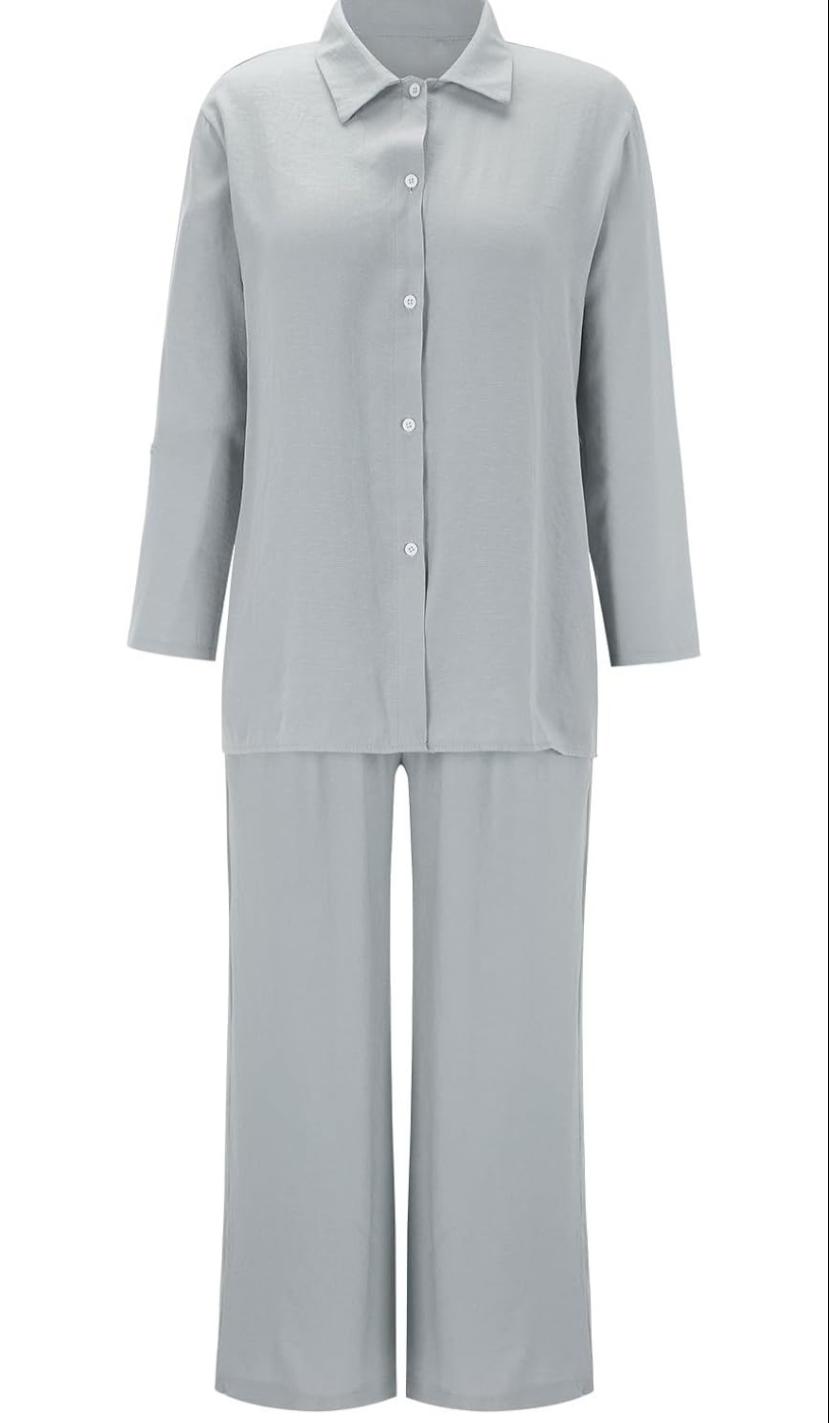 Trendy Plus Size 2 Pcs Ladies Casual Shirt & Pant Set TS41 Trendy Plus Size 2 Pcs Ladies Casual Shirt & Pant Set TS41