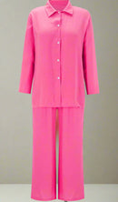 Trendy Plus Size 2 Pcs Ladies Casual Shirt & Pant Set TS41 - Tuzzut.com Qatar Online Shopping