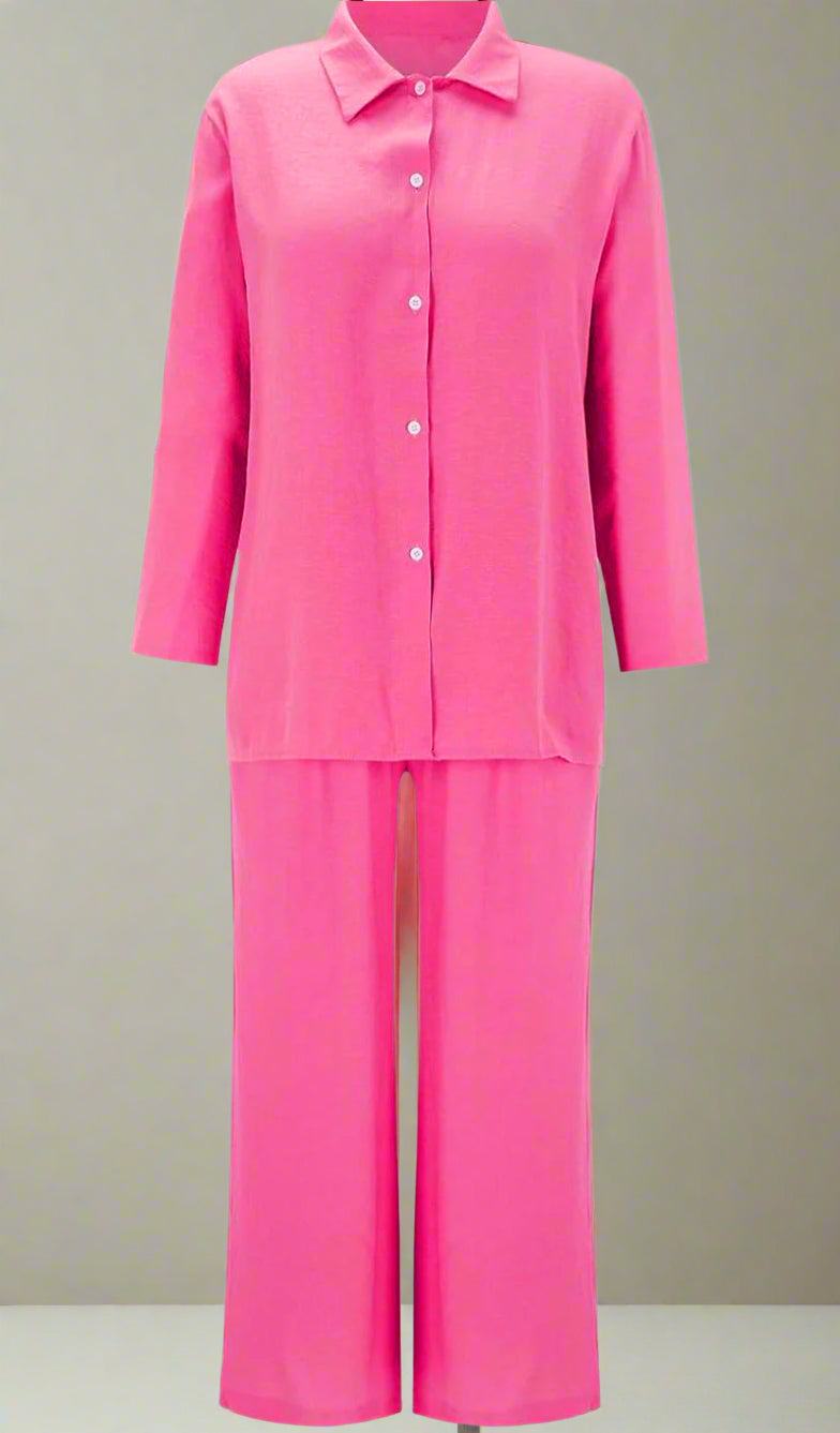 Trendy Plus Size 2 Pcs Ladies Casual Shirt & Pant Set TS41 Trendy Plus Size 2 Pcs Ladies Casual Shirt & Pant Set TS41