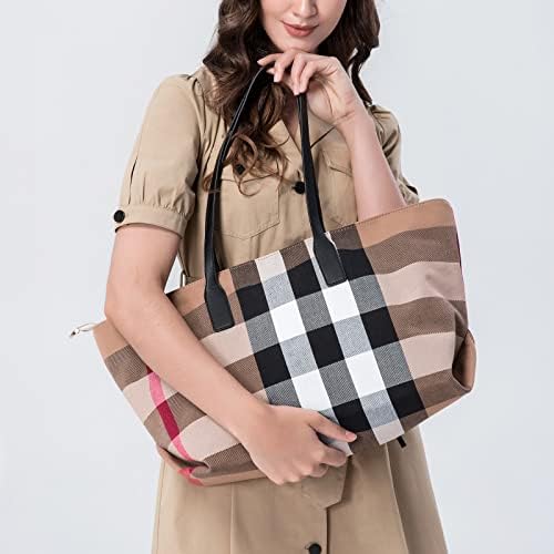 Womens Tote Handbag Large Capacity Roomy Canvas Bag X3696143 - Tuzzut.com Qatar Online Shopping