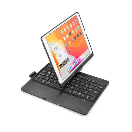F360 Series Smart Metal Case 360degree Wireless Keyboard for iPad F102AT - Tuzzut.com Qatar Online Shopping